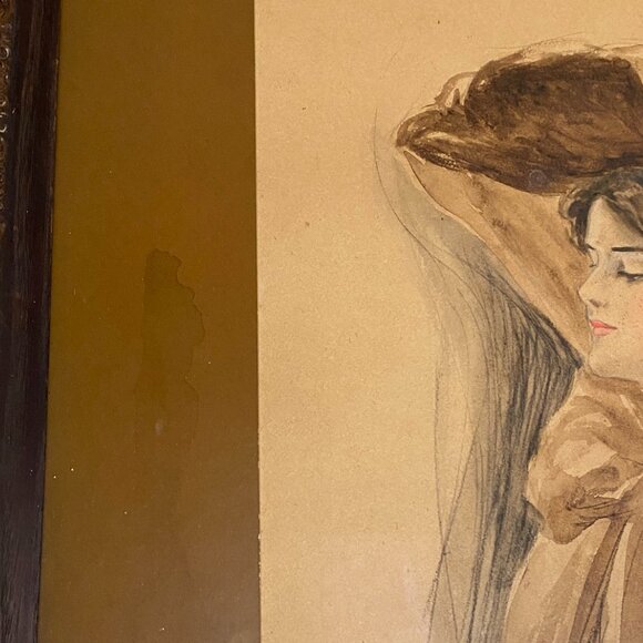 Antique 1904 Alice Luella Fidler ORIGINAL Watercolour Painting, Listed Artist - Picture 4 of 9